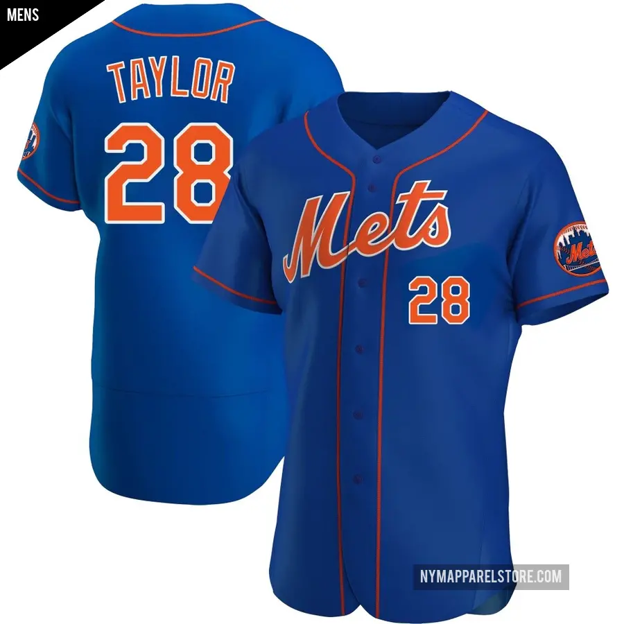 Men's New York Mets ＃28 Tyrone Taylor Authentic Royal Alternate Jersey