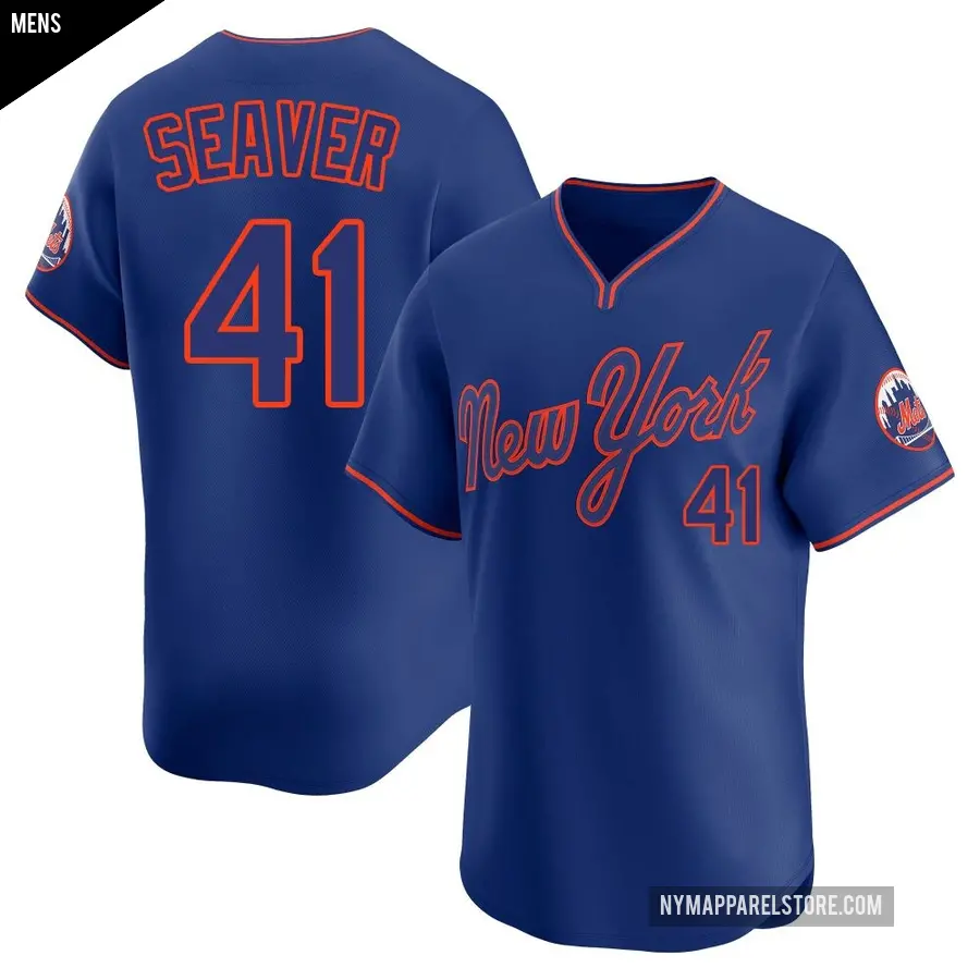 Men's New York Mets ＃41 Tom Seaver Limited Royal Alternate 2 Jersey