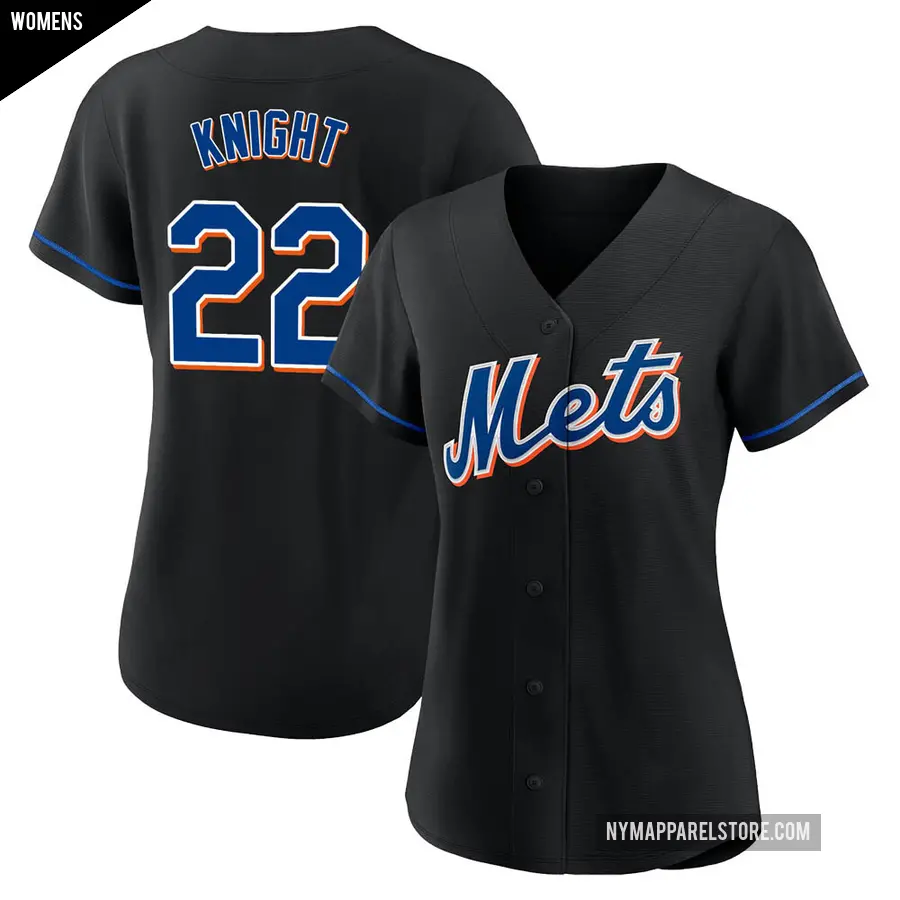 Women's New York Mets ＃22 Ray Knight Authentic Black 2022 Alternate Jersey