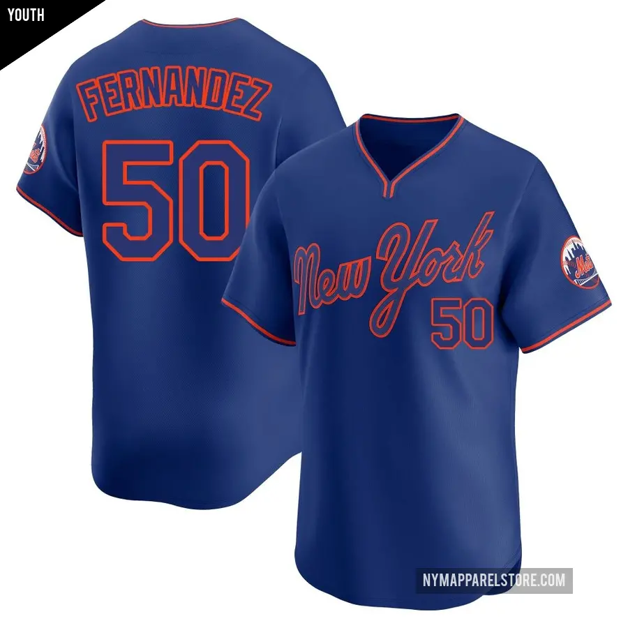 Youth New York Mets ＃50 Sid Fernandez Limited Royal Alternate 2 Jersey